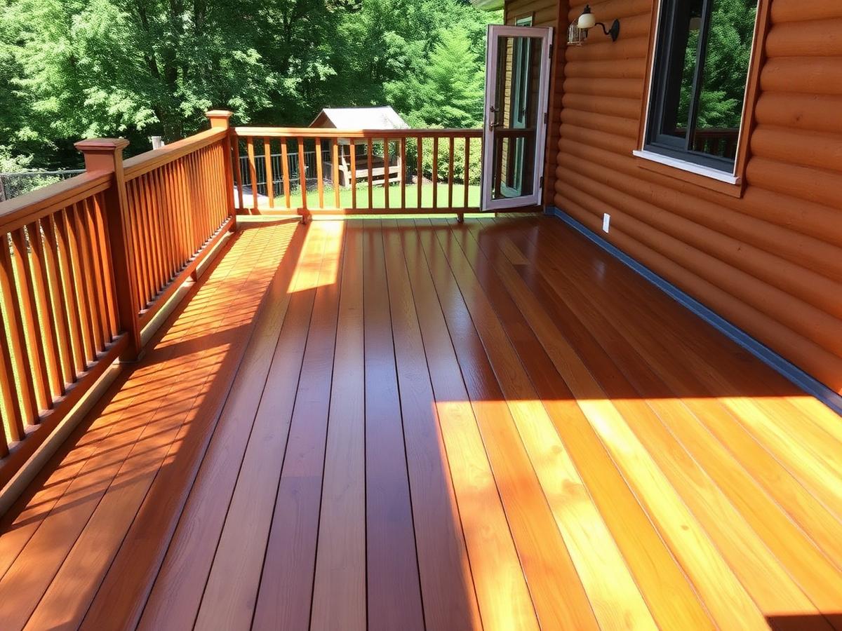 Wood Deck / Beverly after pressure washing
