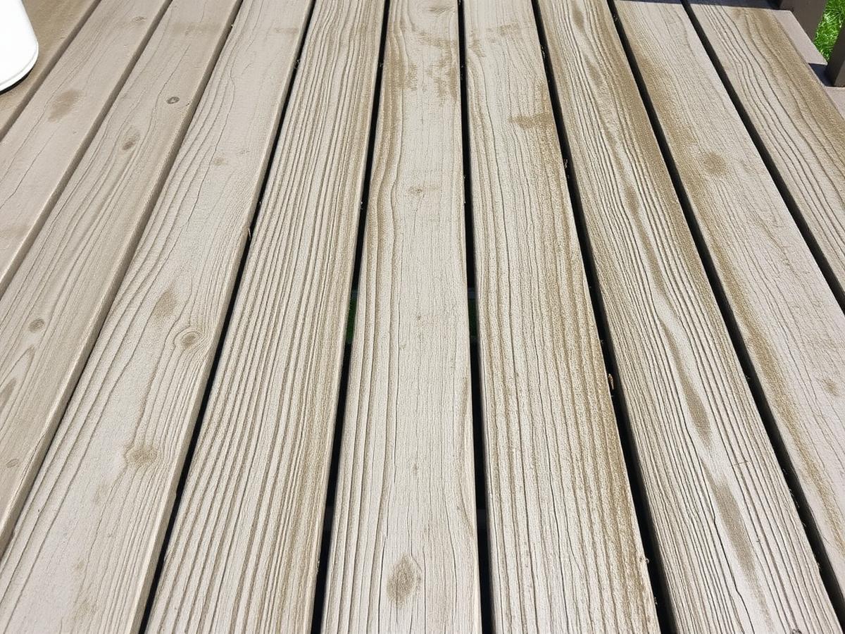 Wood Deck / Beverly before pressure washing